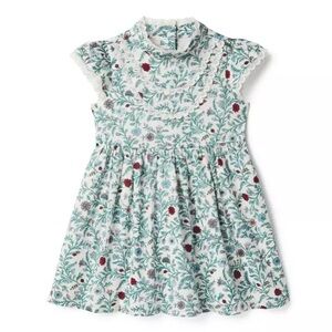 Janie and Jack Floral Lace Trim Dress - 2T EUC